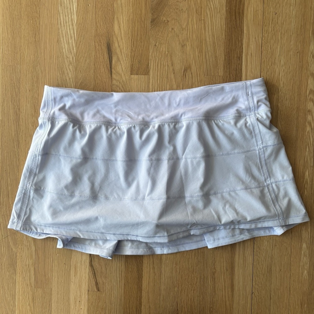 Lululemon‎ Pace Rival Skirt Pale Blue 12 Built-In Shorts Running Tennis Skort